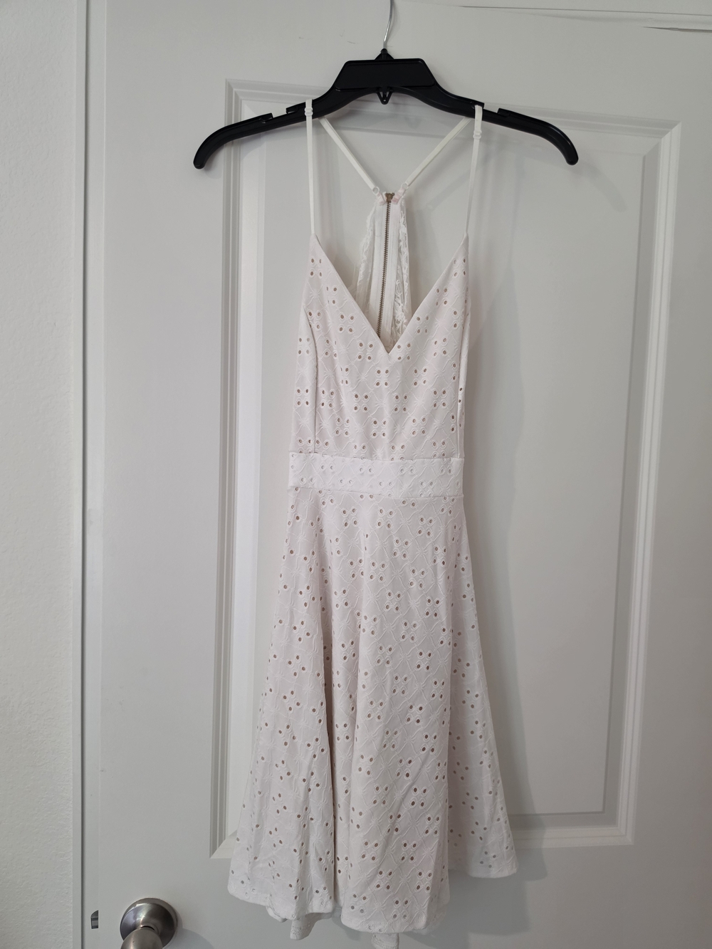 Studio 1940 Cream Eyelet Midi Dress with Tie-Back Straps - Picture 1 of 6